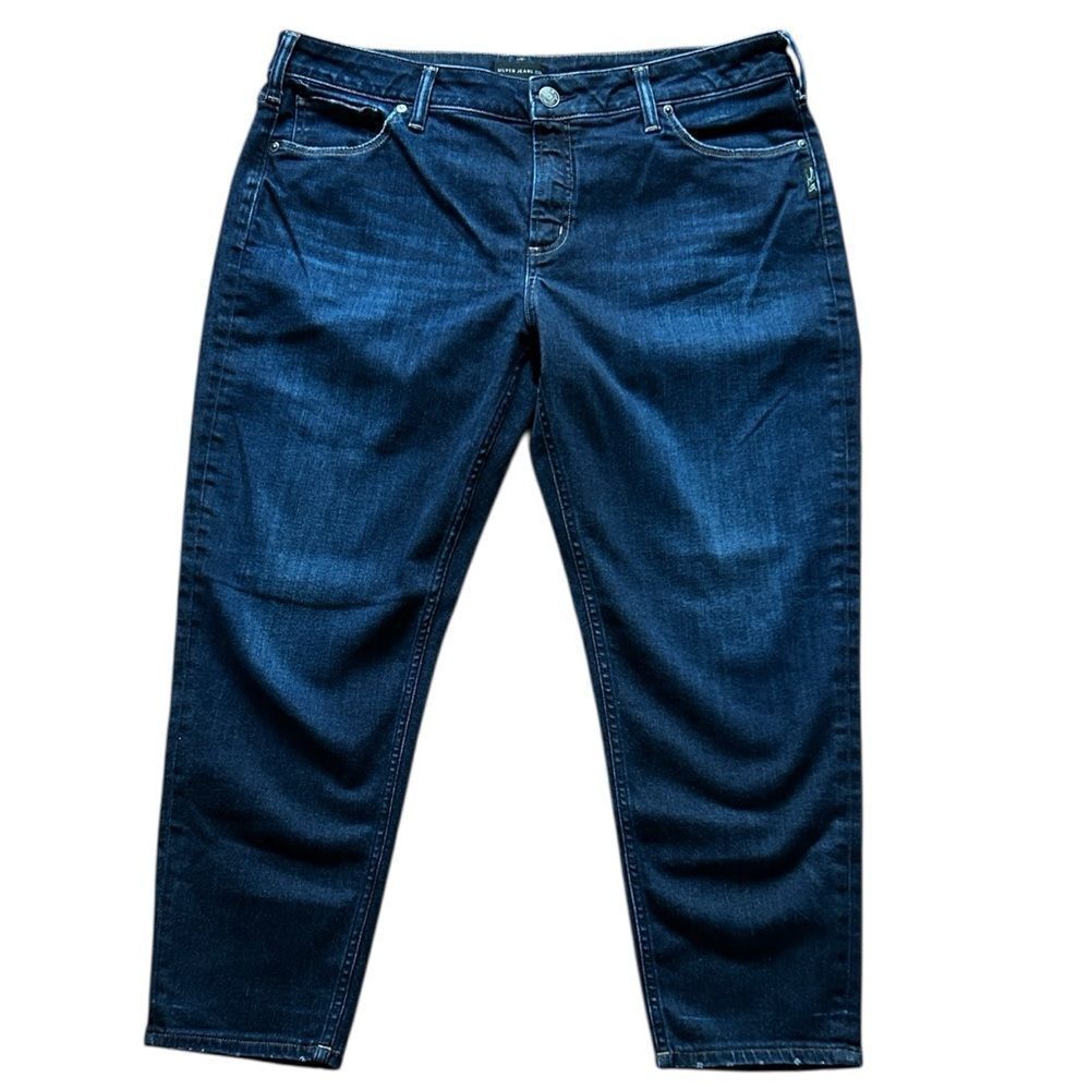 Silver Jeans Avery Skinny Crop Dark Denim